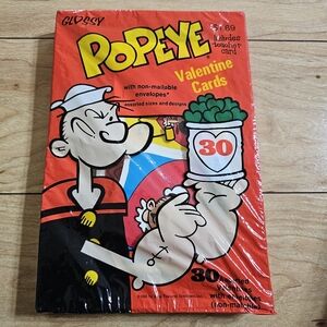 Vintage 1983 Popeye the Sailor Man Valentines Day Cards 30 Pack Gibson Cards NOS